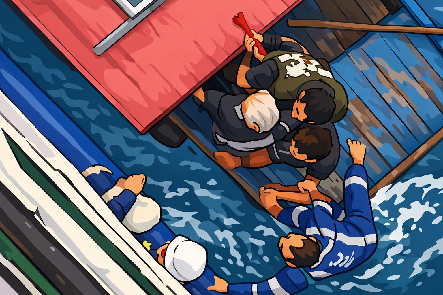 Lagi OTW, Penumpang kapal KMP Bahtera Nusantara Malah Nyemplung ke Laut!